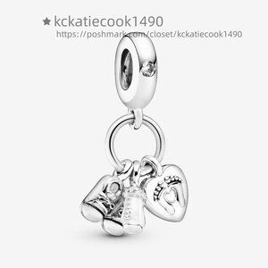 Pandora Baby Bottle & Shoes Dangle Charm